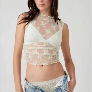 Free People Nice Try Sheer Layering Tank